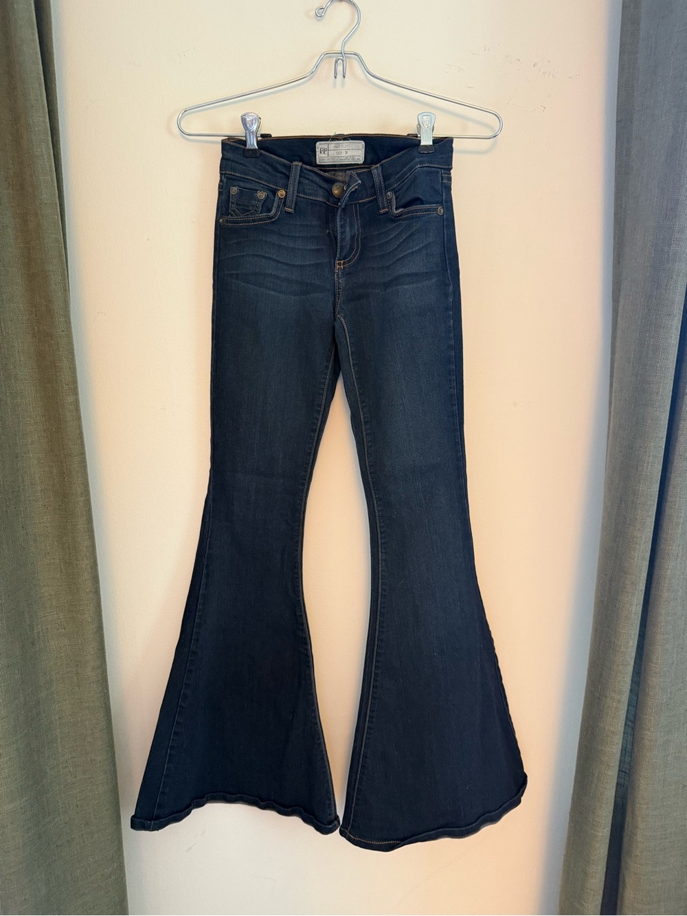 Free People Dark Blue Flare Jeans